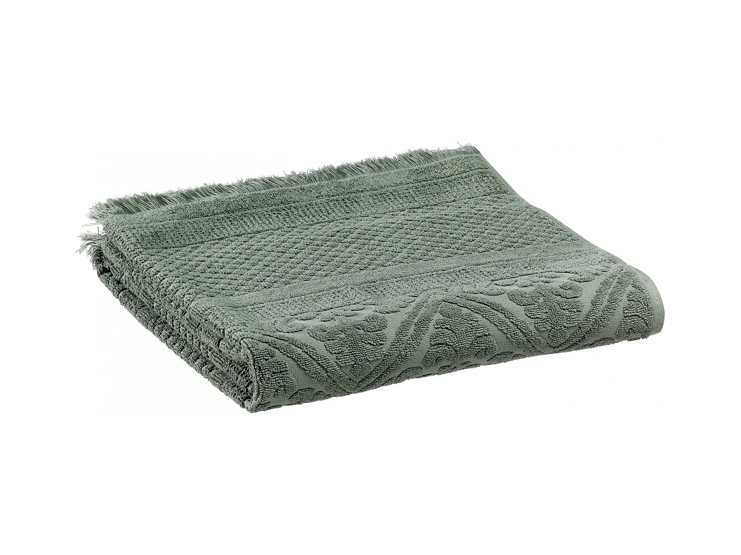 Drap de douche uni Zoe thym 70 x 140 cm Vivaraise