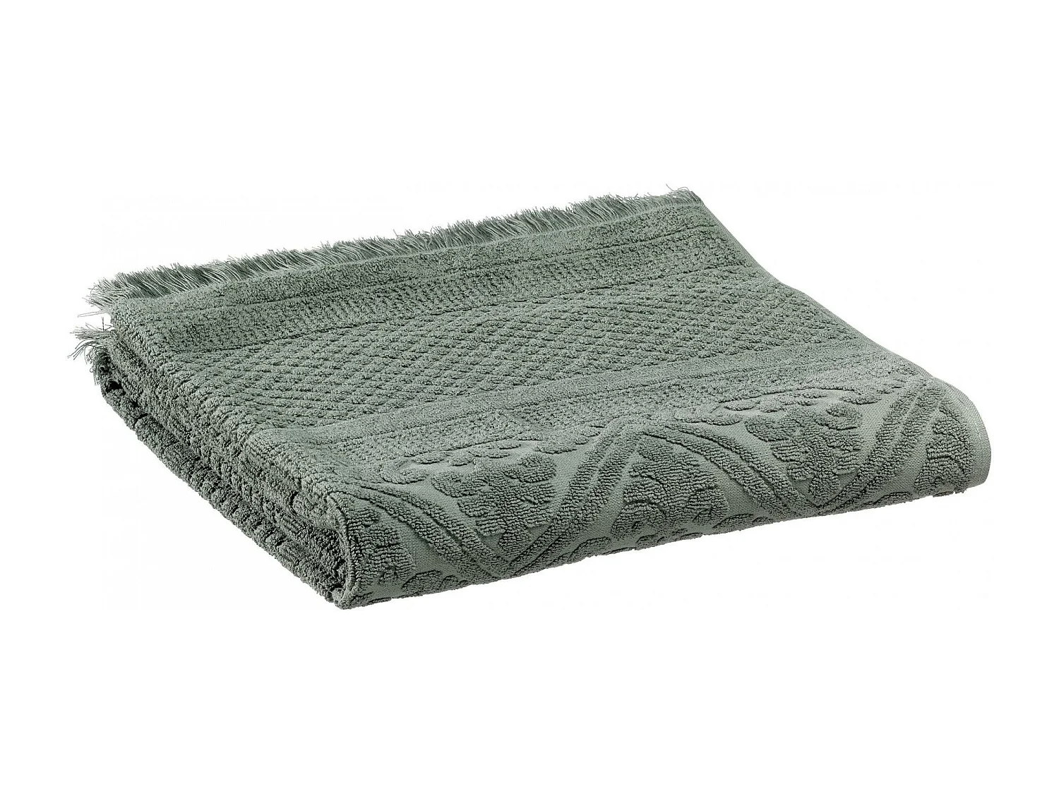 Drap de douche uni Zoe thym 70 x 140 cm Vivaraise