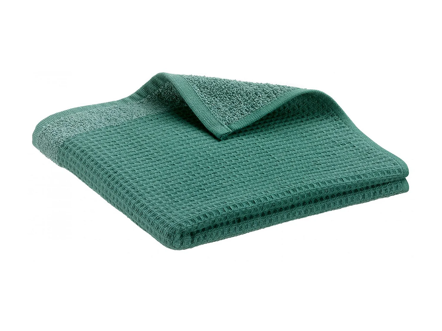 Serviette invité recyclée Abby emeraude 30 x 50 cm Vivaraise