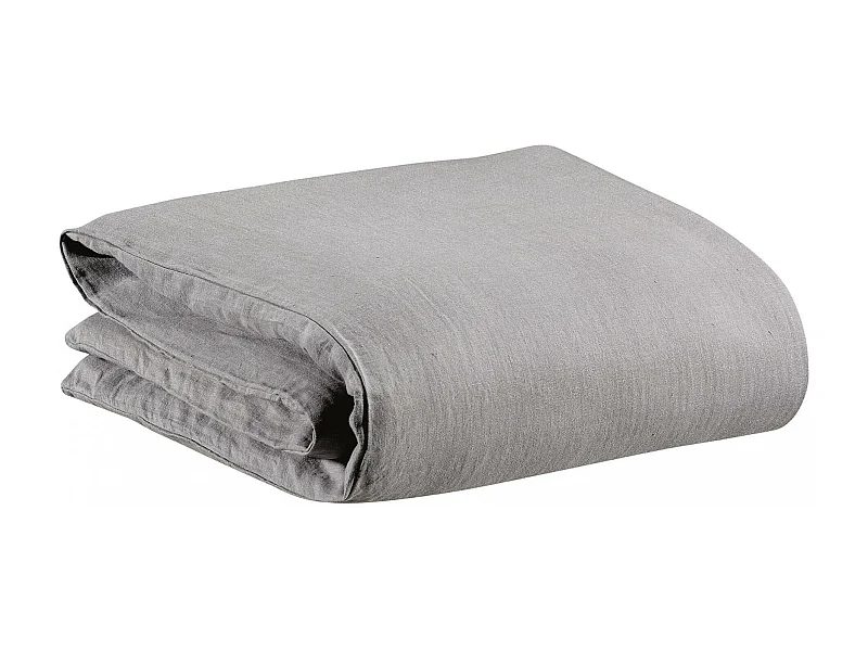 Housse de couette Stonewashed Zeff orage 140 x 200 cm Vivaraise