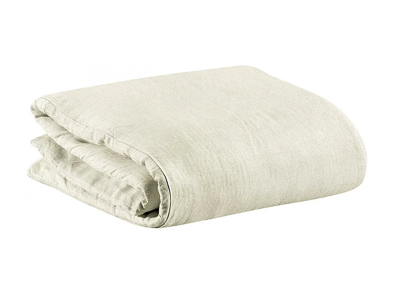 Housse de couette Stonewashed Zeff craie 240 x 220 cm Vivaraise