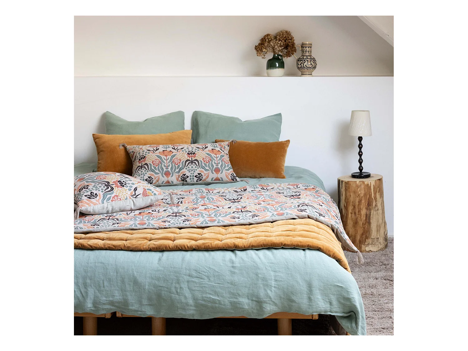 Bettbezug Kala Salbeigrün 240 x 220 cm