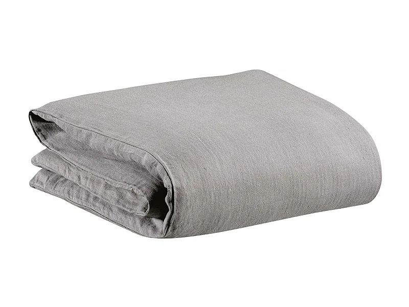 Housse de couette Stonewashed Zeff orage 240 x 220 cm Vivaraise