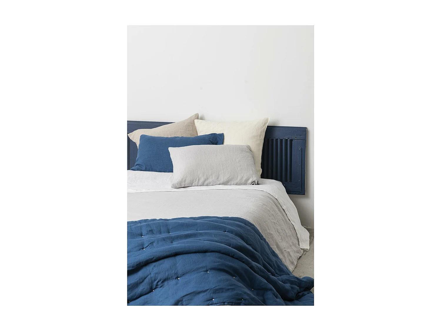 Housse de couette stonewashed Zeff perle 240 x 220 cm Vivaraise