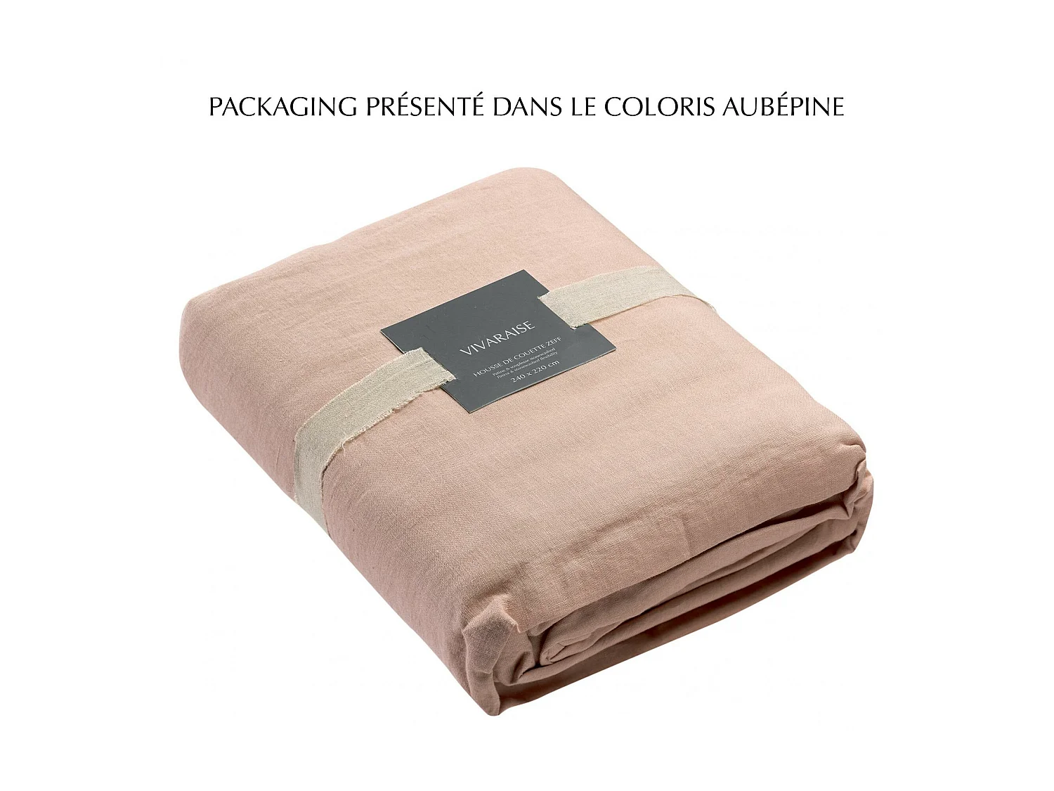 Housse de couette Stonewashed Zeff orage 260 x 240 cm Vivaraise