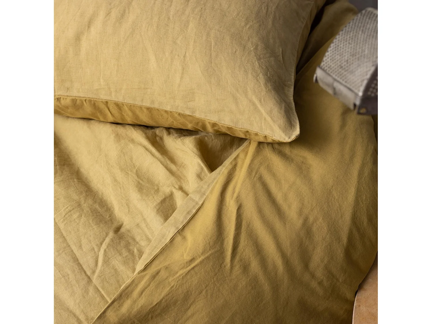 Housse de couette Linco gold 240 x 220 cm Vivaraise