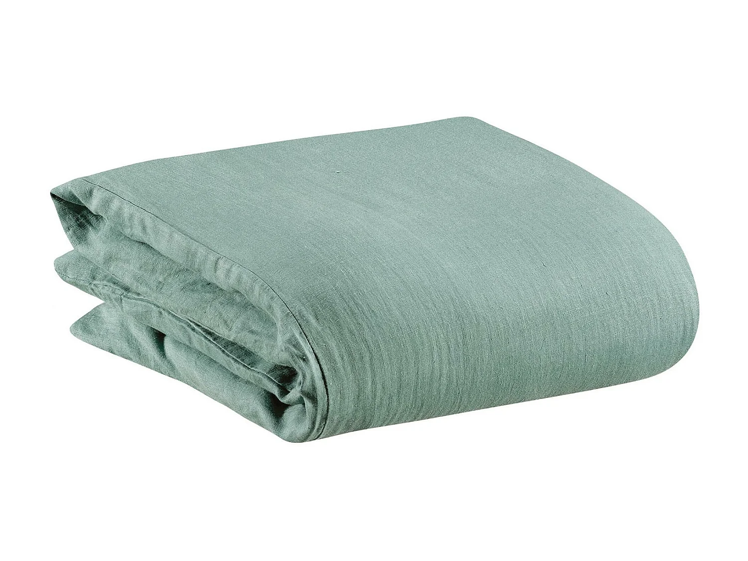 Housse de couette Stonewashed Zeff vert de gris 260 x 240 cm Vivaraise