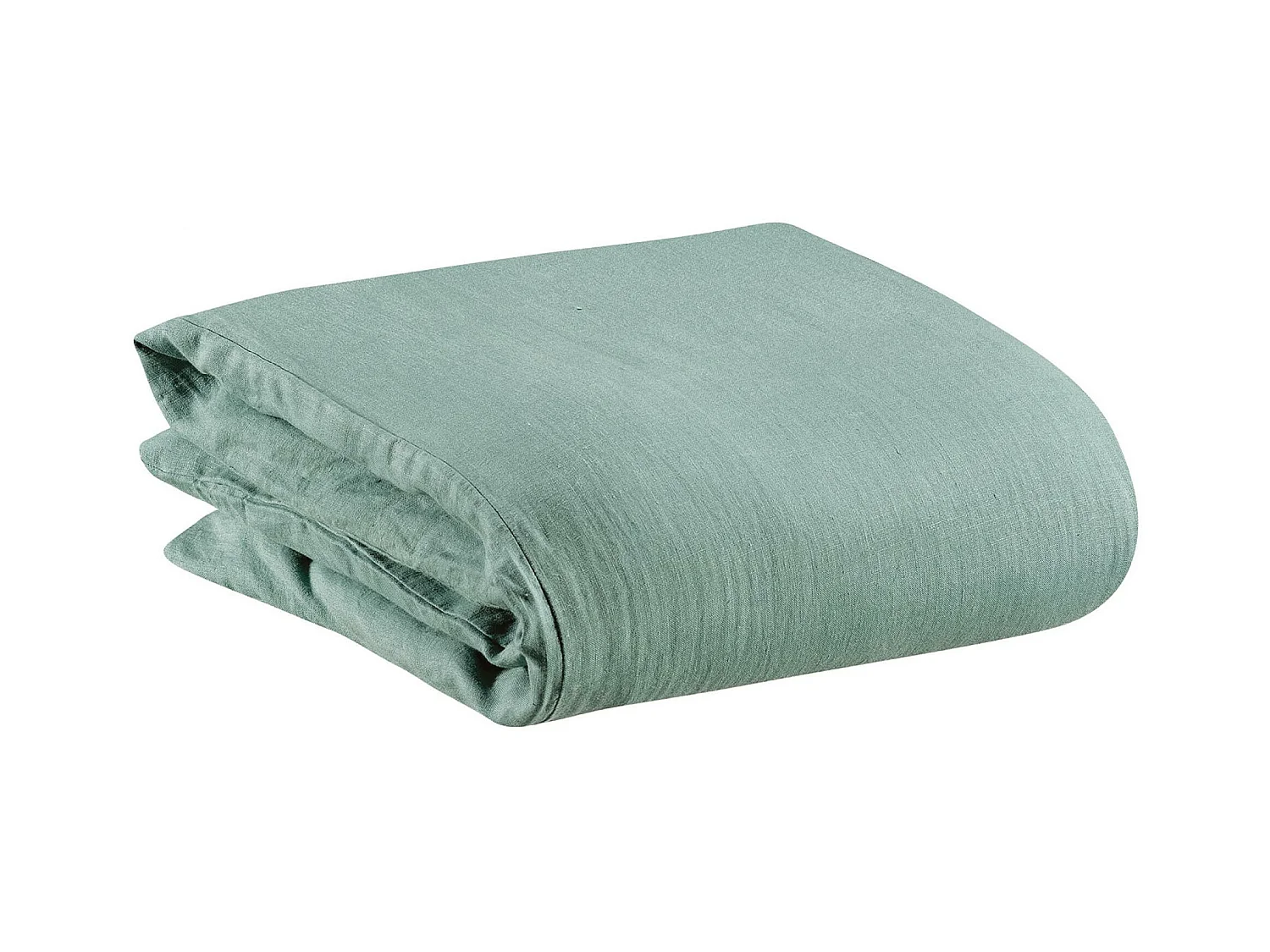 Housse de couette Stonewashed Zeff vert de gris 260 x 240 cm Vivaraise