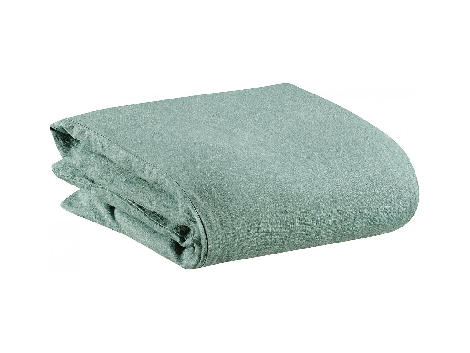 Housse de couette Stonewashed Zeff vert de gris 140 x 200 cm Vivaraise