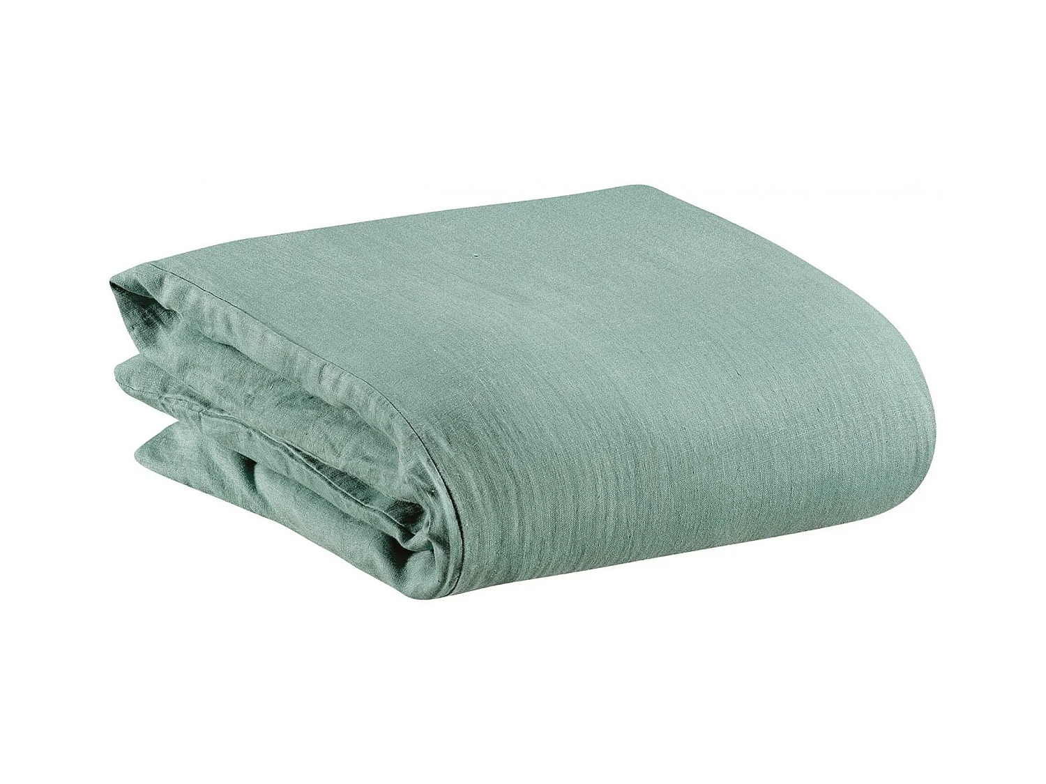 Housse de couette Stonewashed Zeff vert de gris 240 x 220 cm Vivaraise