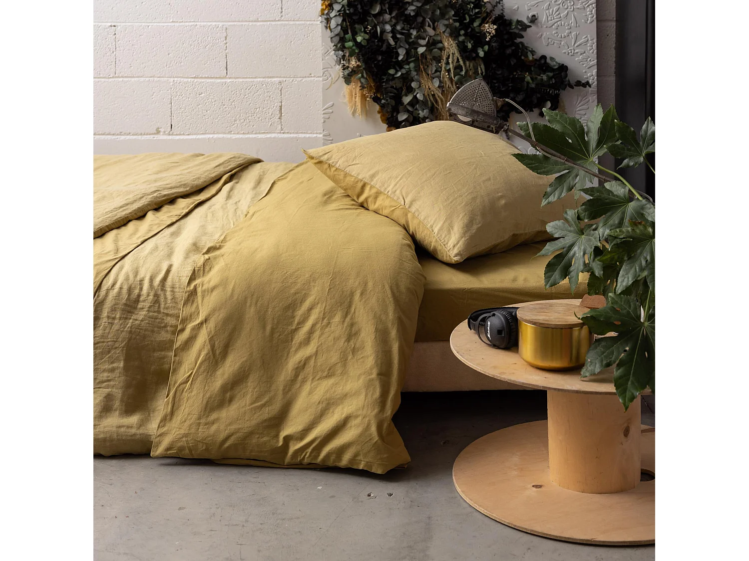 Housse de couette Linco blanc 260 x 240 cm Vivaraise