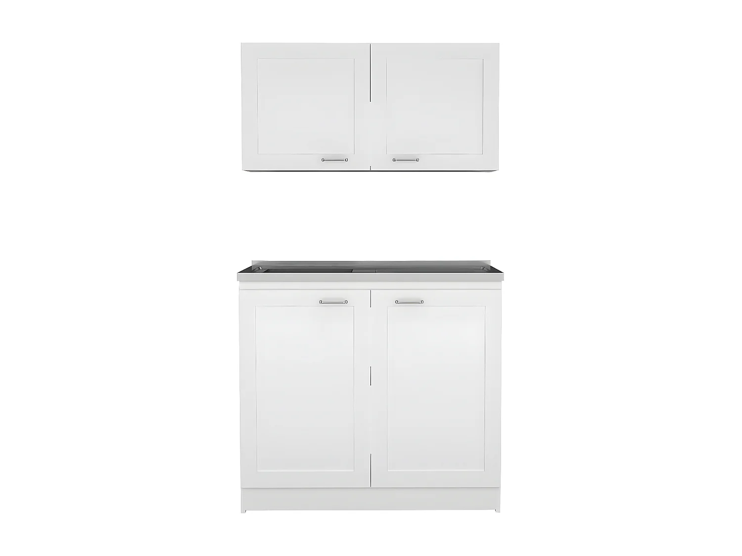 Set de Cocina Zurich, con Mueble Inferior y Superior Blanco