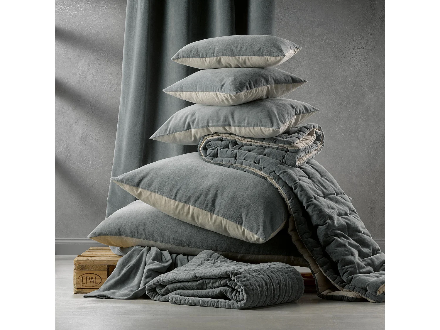 Rideau uni Elise ficelle 140 x 280 cm Vivaraise