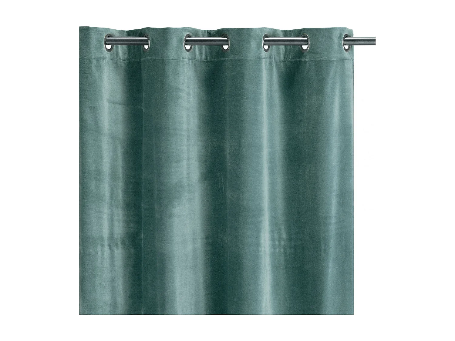 Elise effen gordijn Grijsgroen 140 x 280 cm