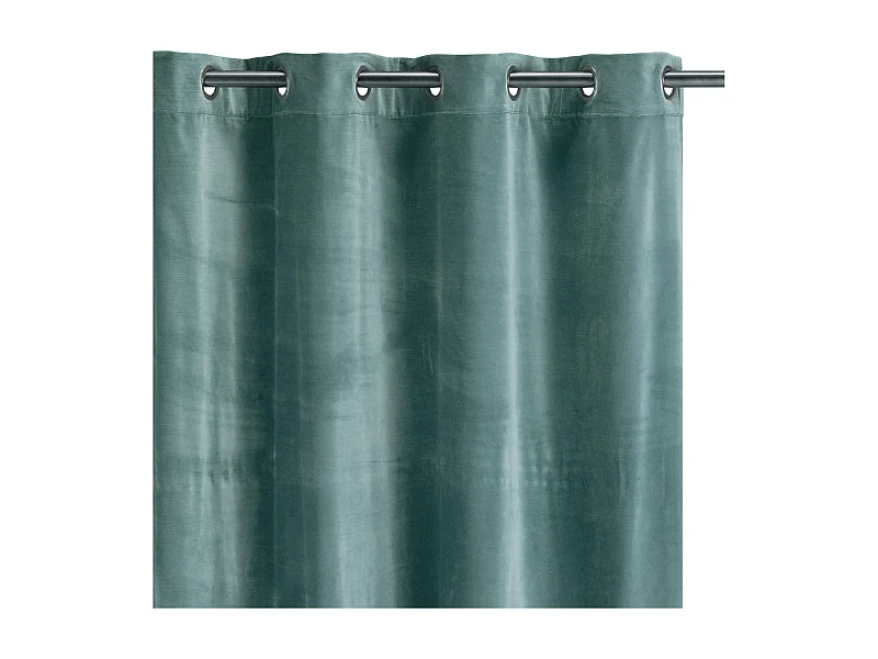 Elise effen gordijn Grijsgroen 140 x 280 cm