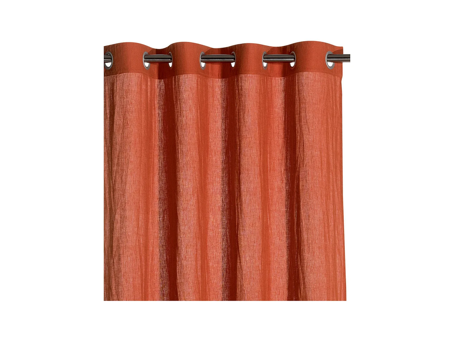 Rideau stonewashed Zeff rooibos 140 x 280 cm Vivaraise