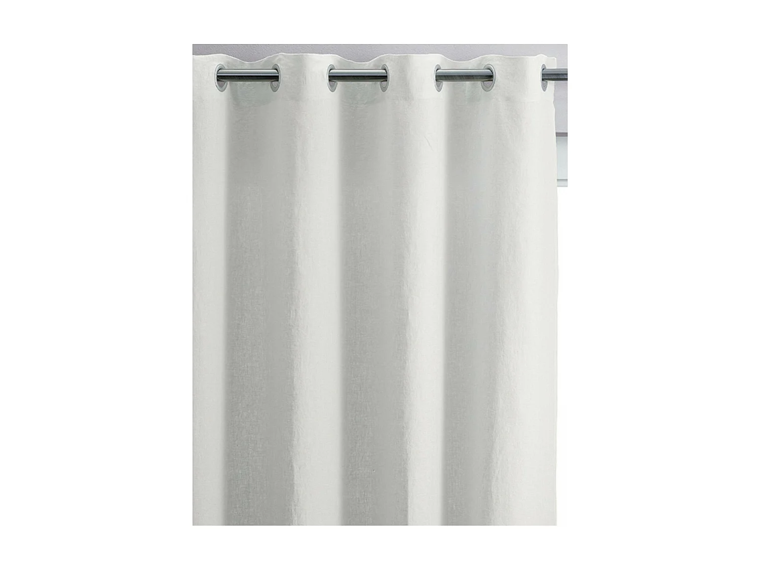 Rideau Stonewashed Zeff blanc 140 x 280 cm Vivaraise