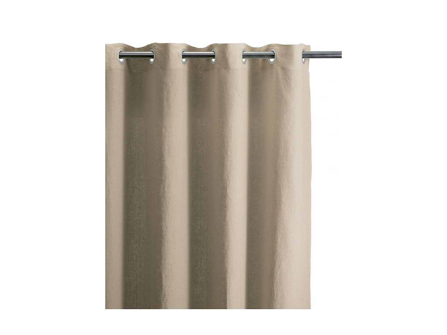 Rideau stonewashed Zeff naturel 140 x 280 cm Vivaraise