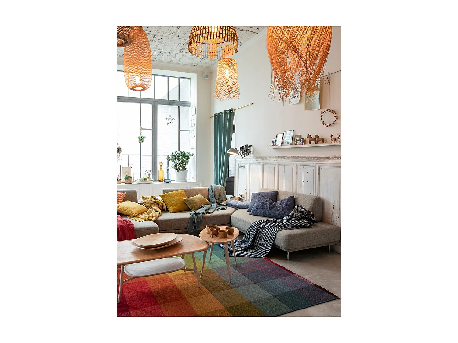 Zeff-gordijn Grijsgroen 140 x 280 cm