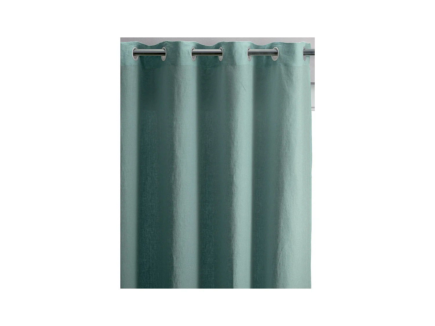 Rideau stonewashed Zeff vert de gris 140 x 280 cm Vivaraise