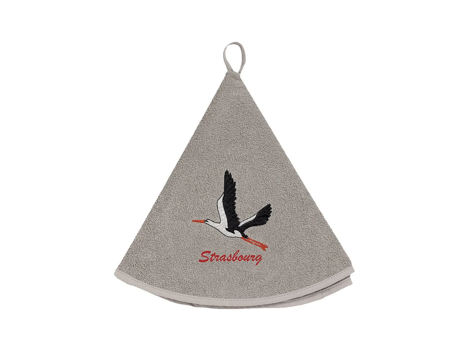 Ronde handdoek Cigogne Envol Strasbourg Grijs diameter 60 cm