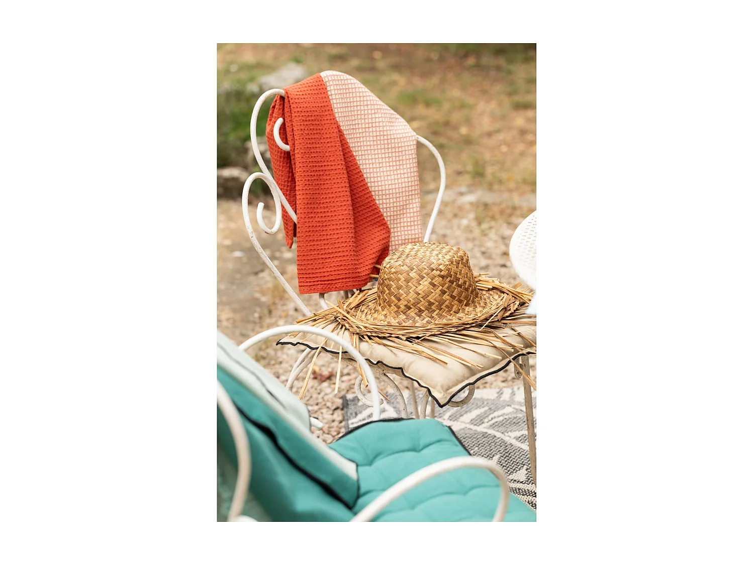 Torchon nid d'abeilles uni Mumba marmelade 50 x 70 cm Winkler