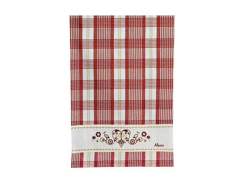 Torchon Carreaux Harz rouge 70 x 50 cm Winkler