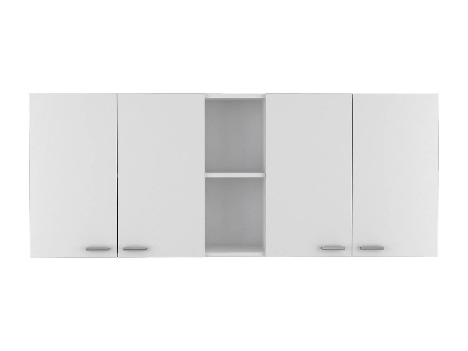 Móvel de cozinha Portofino 150, grande e prático, com portas e prateleiras para pratos , 59.99 cm X 149.98 cm X 31.49 cm , Branco