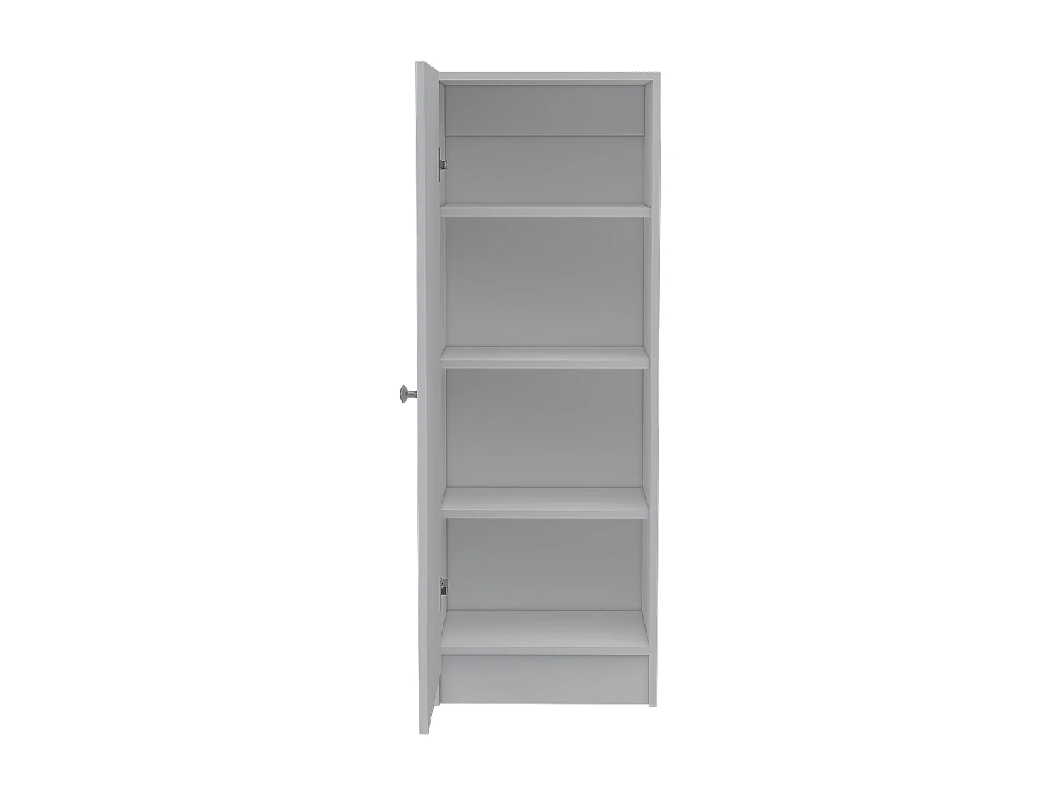 Credenza Belleria, stile minimalista con 4 ripiani e design compatto , 120.39 cm X 42.92 cm X 31.24 cm , bianco