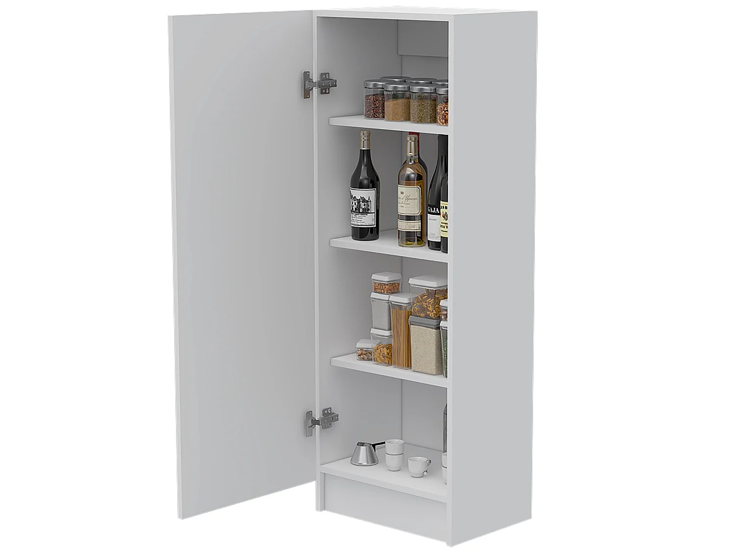 Armoire de rangement Belleria de 120 cm, blanc