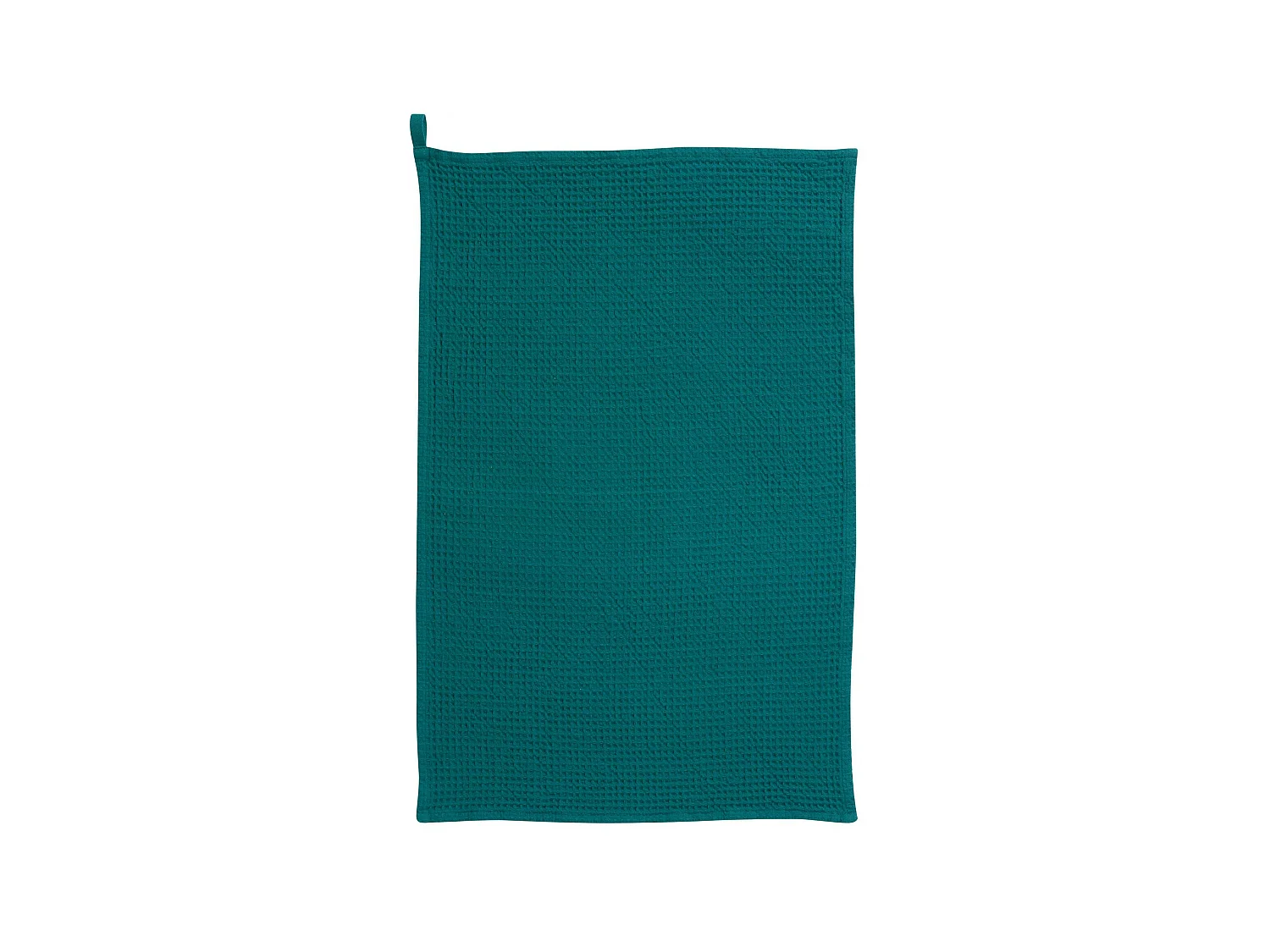 Torchon nid d'abeilles uni Mumba paon 50 x 70 cm Winkler