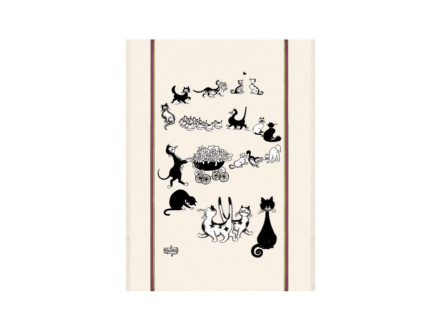 Grote theedoek Dubout Multi-chats