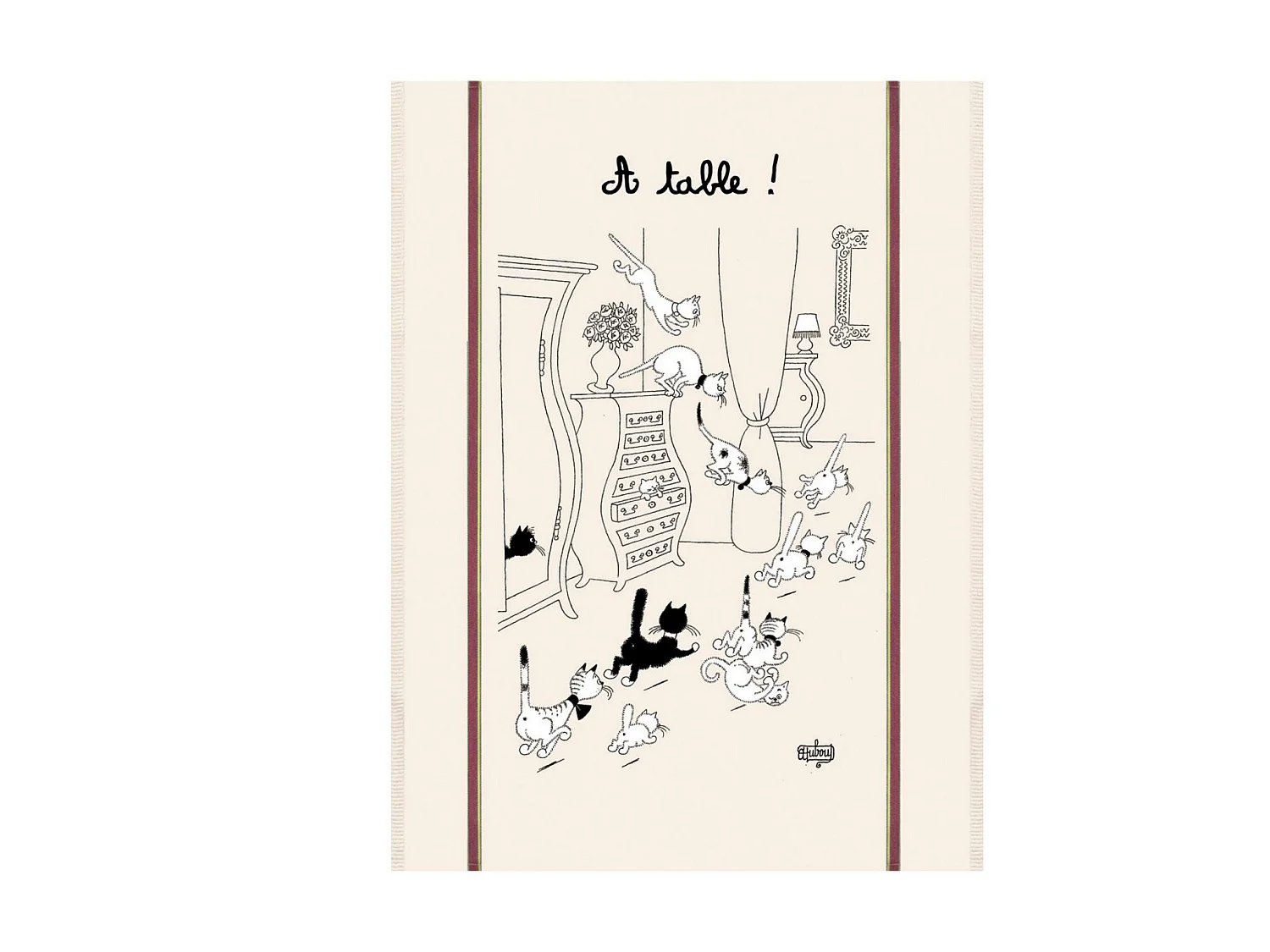 Grande toalha Dubout Retour des courses