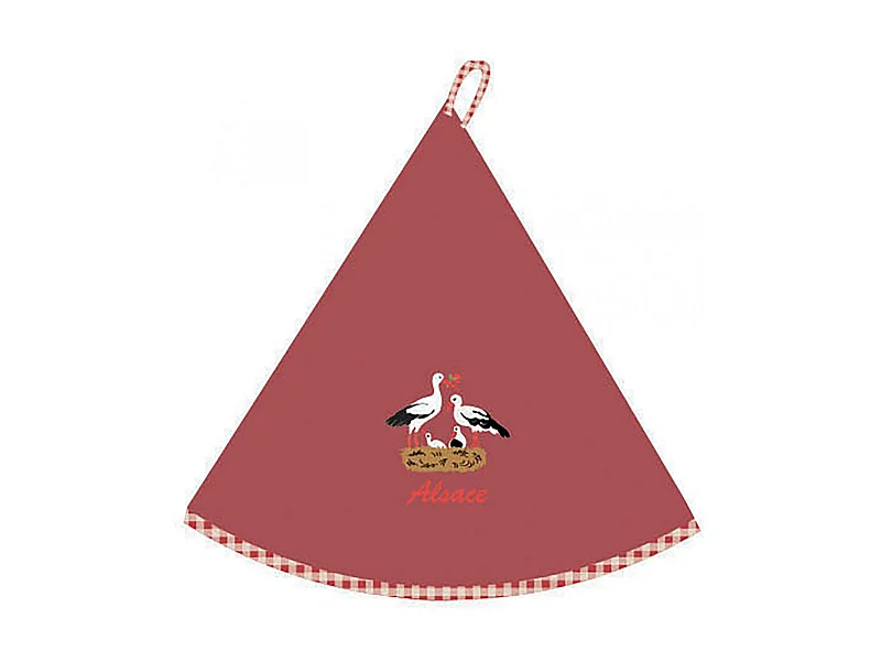 Ronde handdoeken van de familie Alsace Rood diameter 60 cm
