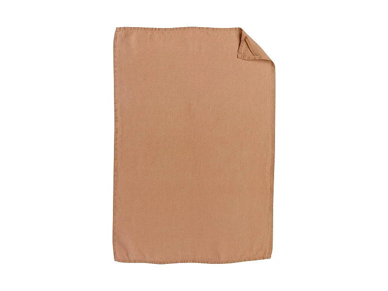 Pano de cozinha de cânhamo Ciara Canela 50 x 70 cm