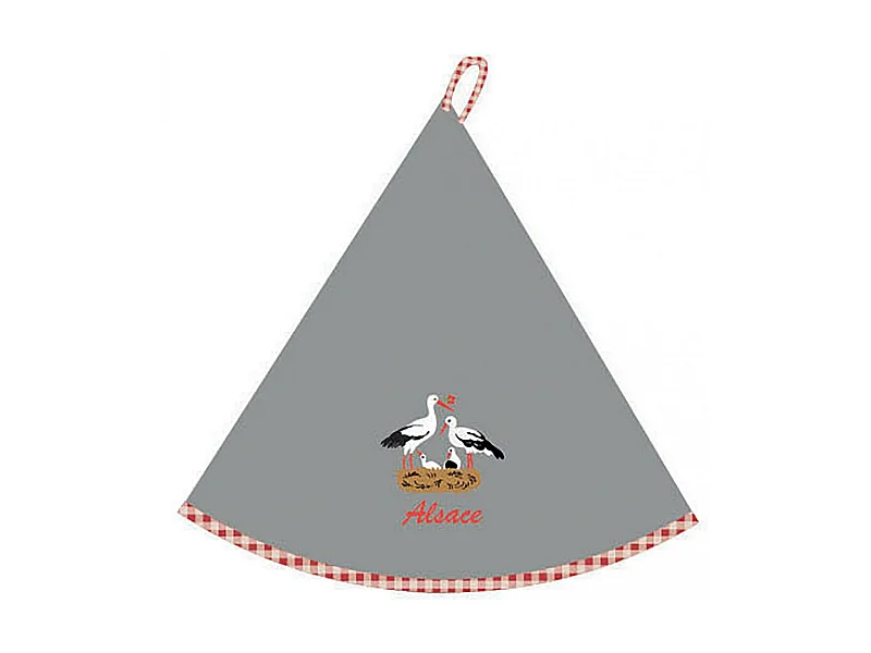 Ronde handdoeken van de familie Alsace Grijs diameter 60 cm