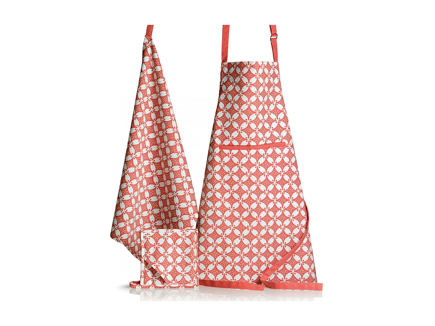 Torchon Fatou recyclé corail 50 x 70 cm Winkler