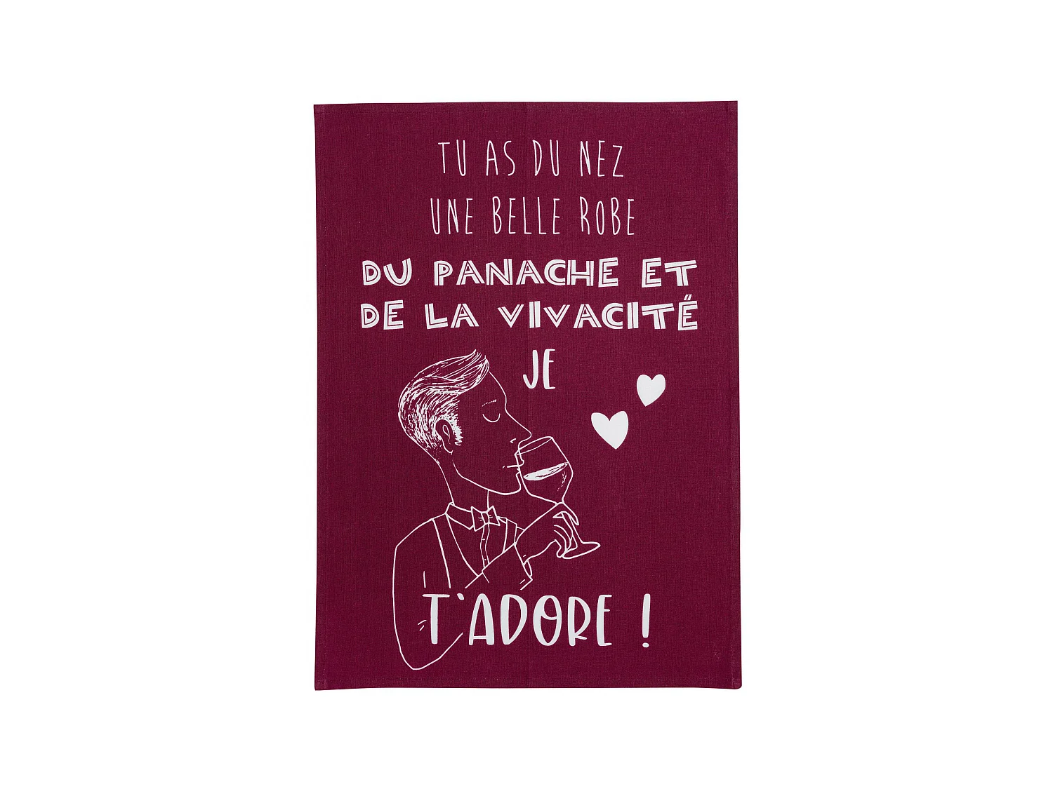 Torchon Panache bordeaux 50 x 70 cm Winkler