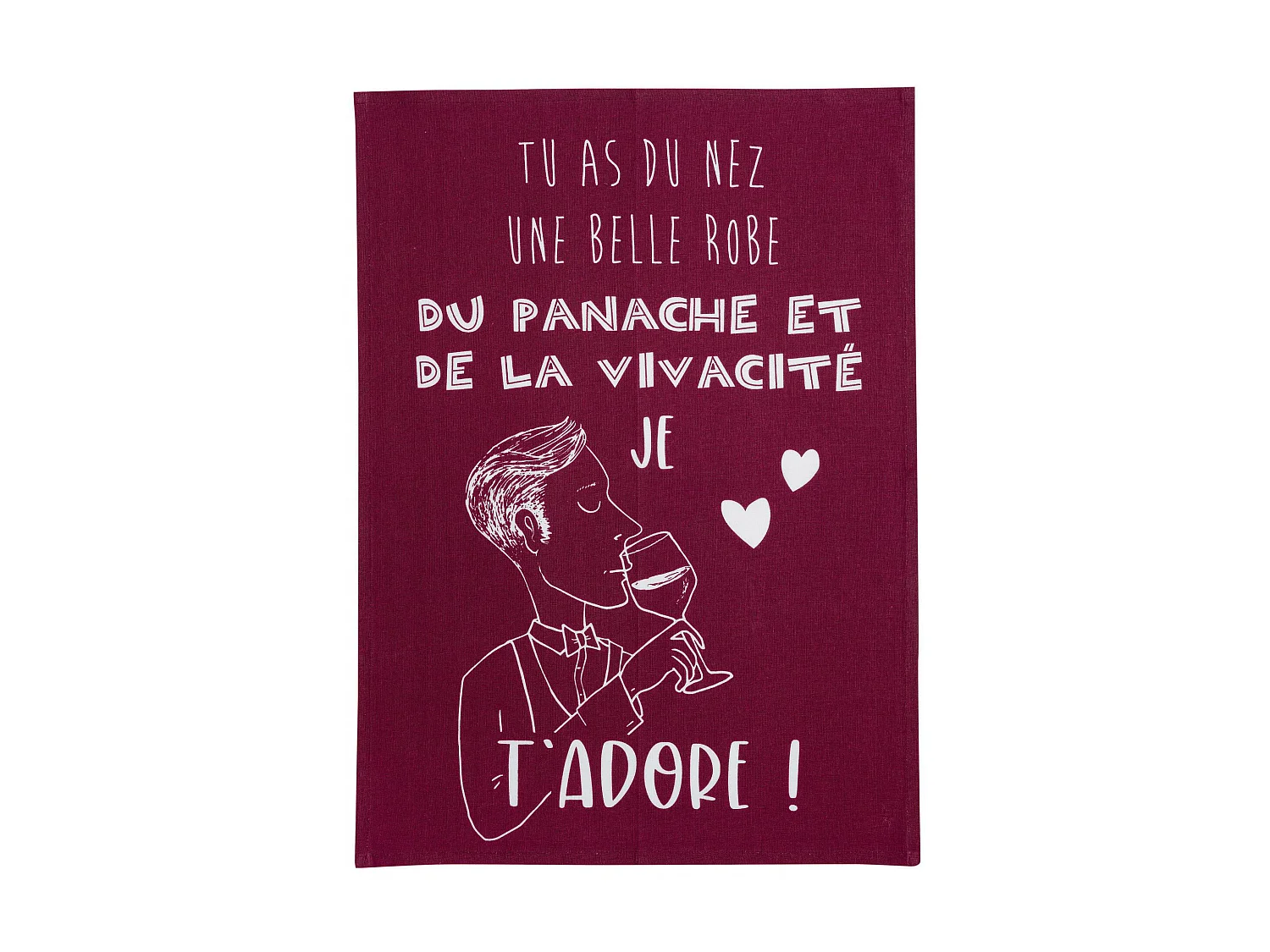 Torchon Panache bordeaux 50 x 70 cm Winkler