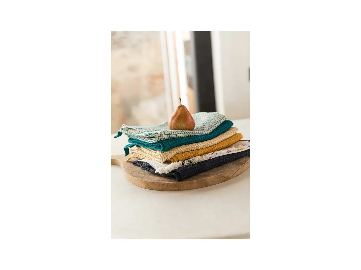 Torchon Nid d'abeille uni Mumba ombre 50 x 70 cm Winkler