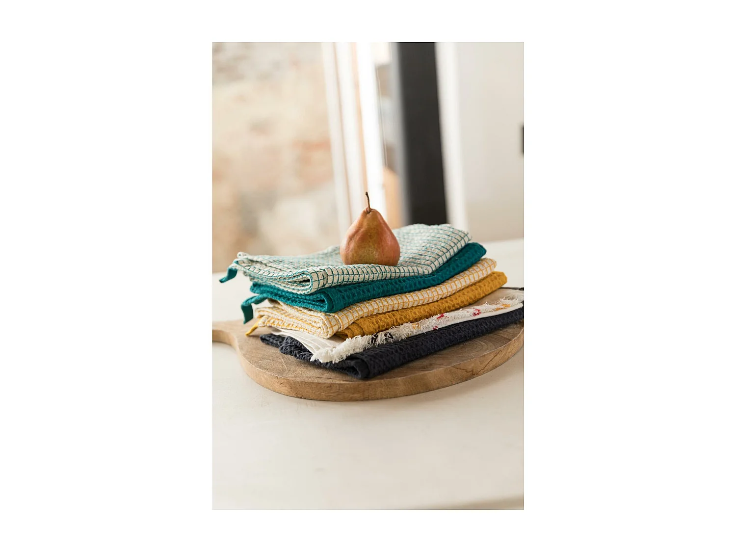 Wafeldoek Mumba Amber 50 x 70 cm