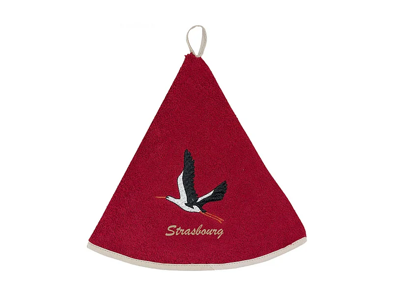 Ronde handdoek Cigogne Envol Strasbourg Rood diameter 60 cm