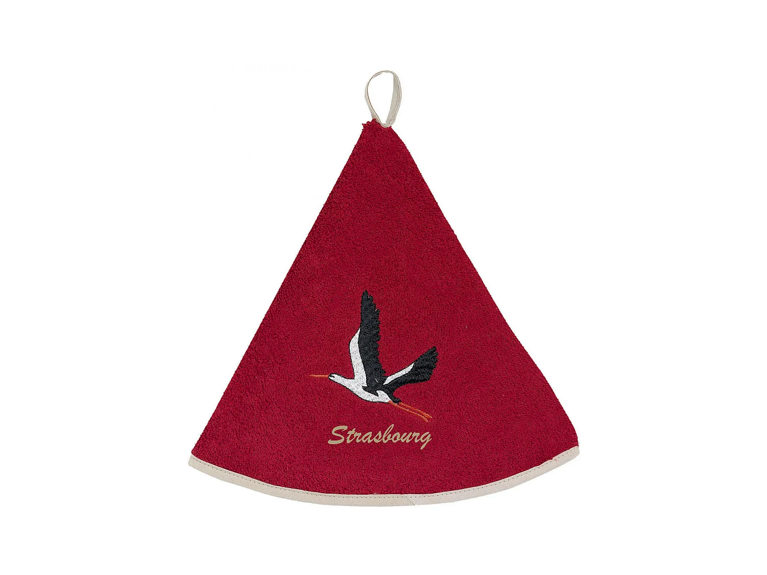 Ronde handdoek Cigogne Envol Strasbourg Rood diameter 60 cm