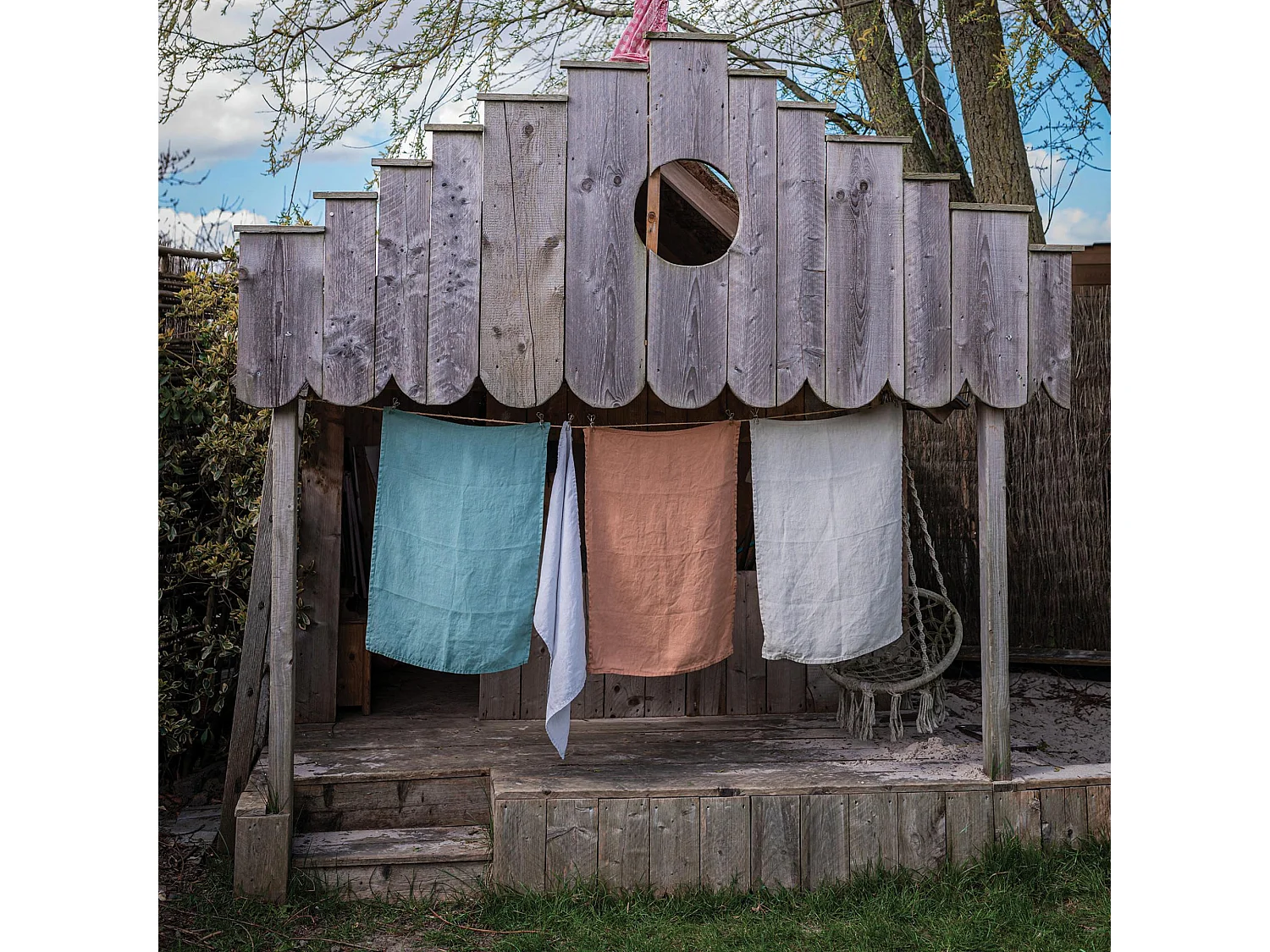 Torchon chanvre Ciara sauge 50 x 70 cm Winkler