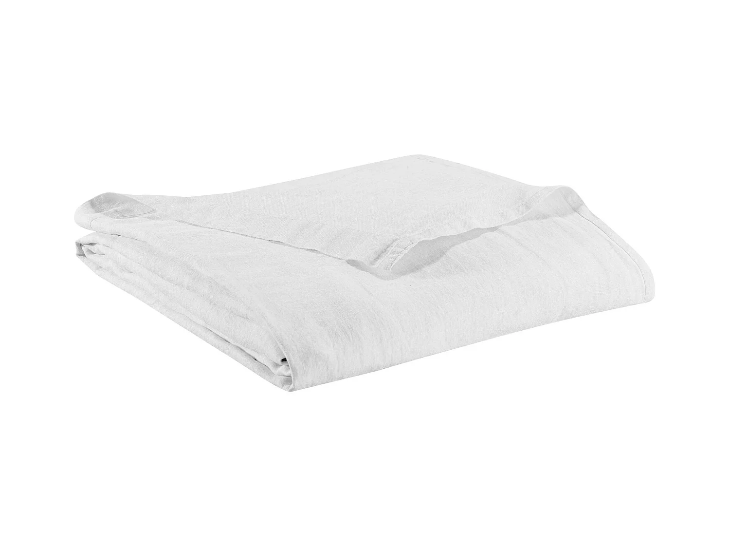 Drap Plat stonewashed ZEFF blanc 240 x 300 cm Vivaraise