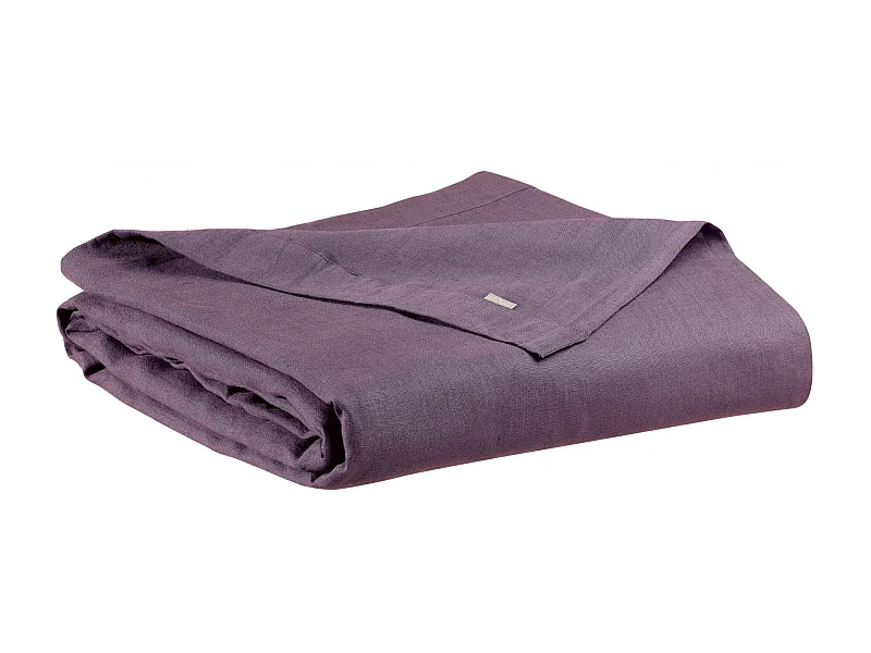 Drap plat stonewashed Zeff raisin 240 x 300 cm Vivaraise