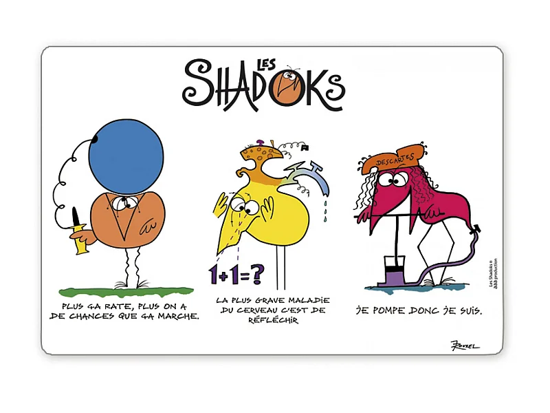 Conjunto de mesa Shadoks 3 devises