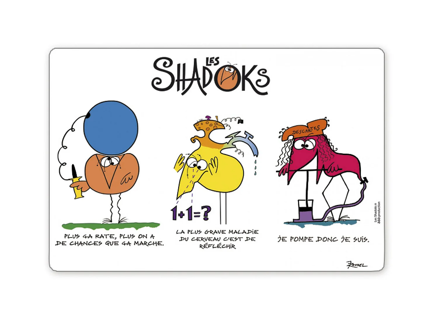 Set de table Shadoks 3 devises assortis 30 x 45 cm Winkler