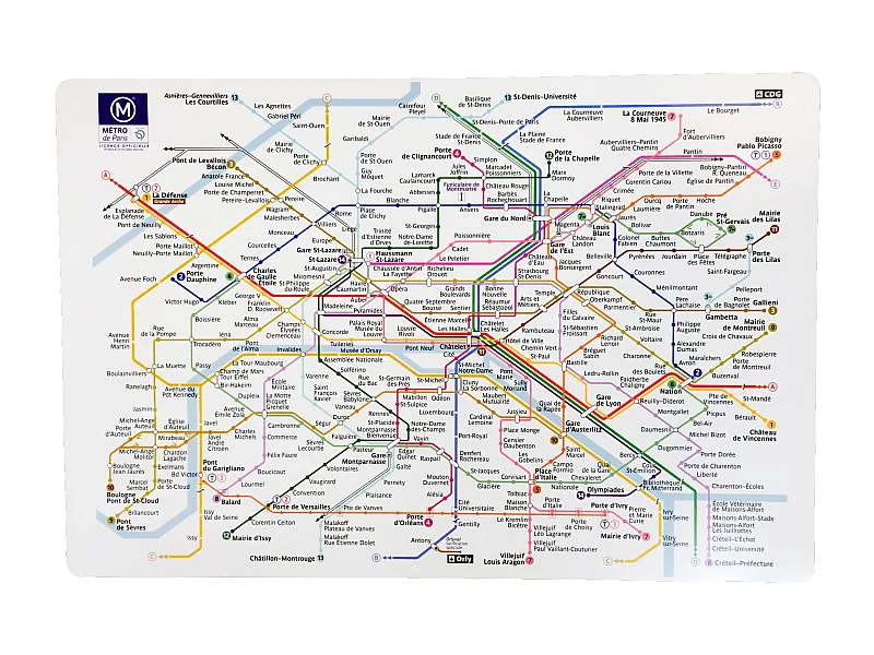 Conjunto de mesa de plástico Paris RATP