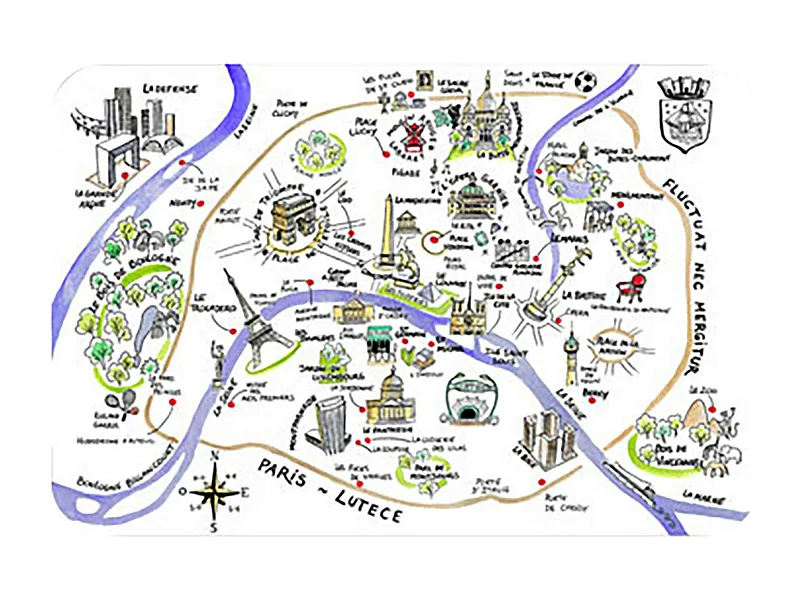 Placemat Dessin Paris